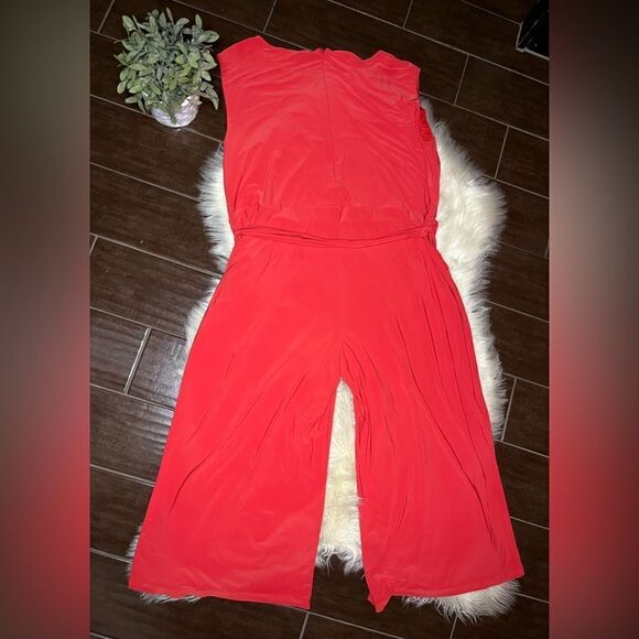 Lauren Ralph Lauren orange wide legged jumpsuit sz 2X - Picture 5 of 7